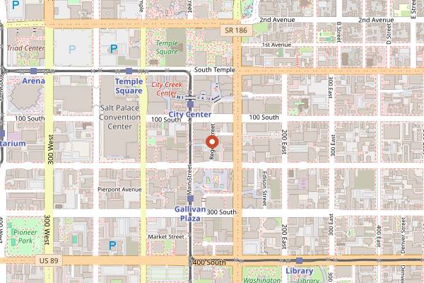 Map showing Pretty Bird Hot Chicken in Salt Lake City