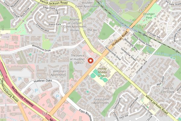 Map showing Kolache Stop in San Antonio