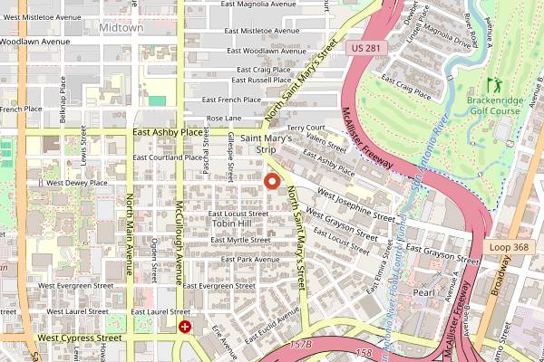 Map showing Hi-Tones in San Antonio
