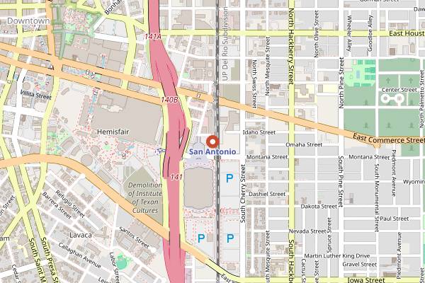 Map showing Maverick Whiskey in San Antonio