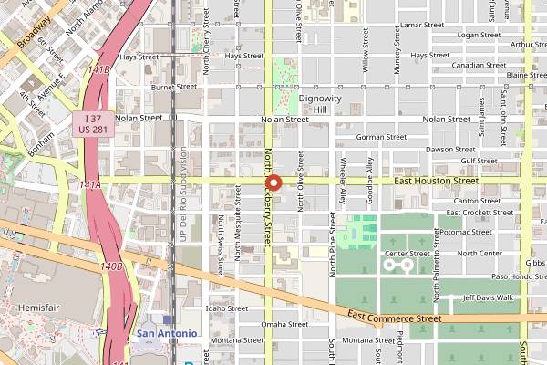 Map showing Black Laboratory Brewing in San Antonio
