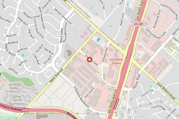 Map showing Magnolia Pancake Haus in San Antonio