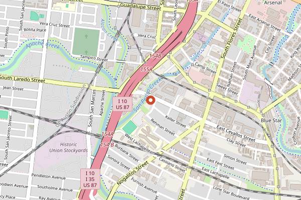 Map showing Eddie's Taco House in San Antonio
