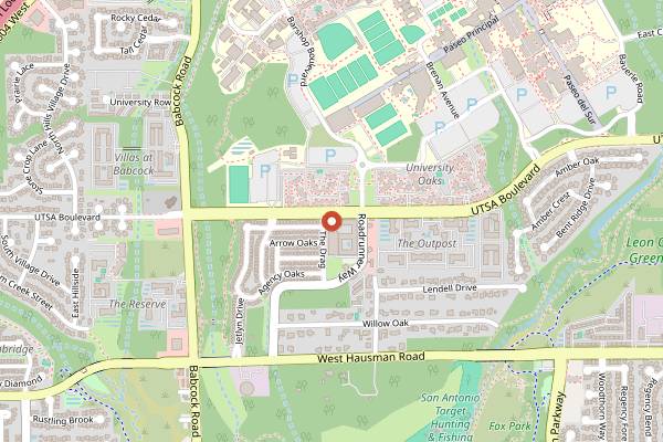 Map showing Indy Coffee Club in San Antonio