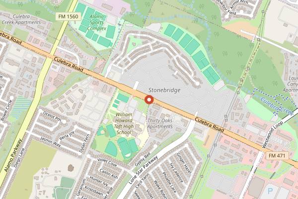 Map showing Qargo Coffee in San Antonio