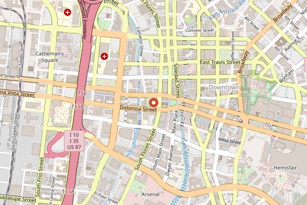 Map showing Classpop! San Antonio Cooking Classes in San Antonio