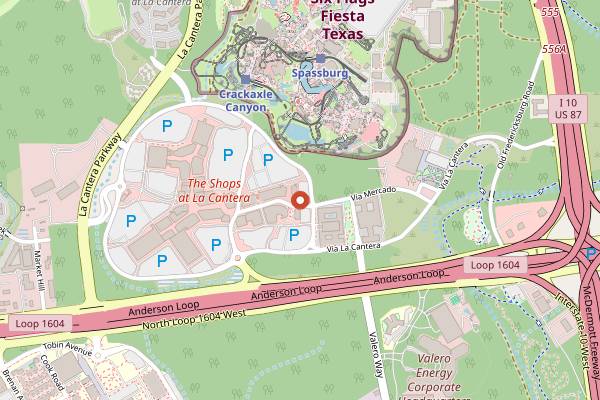 Map showing Sur La Table Cooking Classes in San Antonio