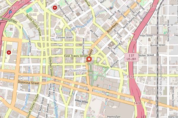 Map showing Plantaqueria in San Antonio
