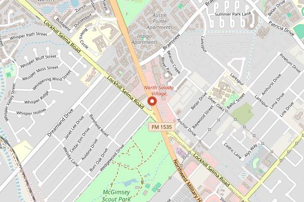 Map showing Clementine in San Antonio