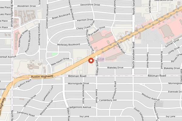 Map showing Tong's Thai in San Antonio
