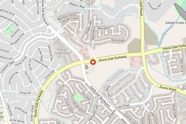 Map showing Aldaco's Mexican Cuisine in San Antonio