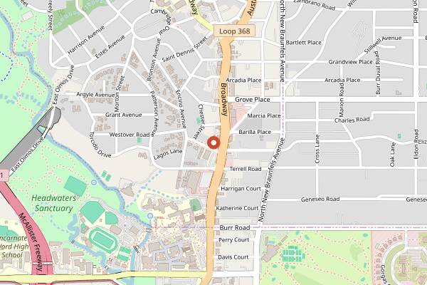 Map showing Cappy's Restaurant in San Antonio