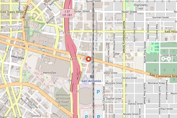 Map showing Anne's Wine Bar in San Antonio