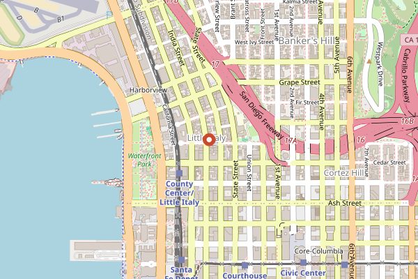 Map showing Morning Glory in San Diego