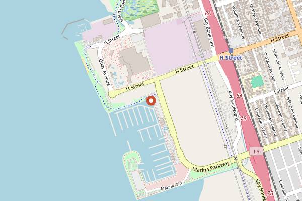 Map showing Galley at the Marina in San Diego