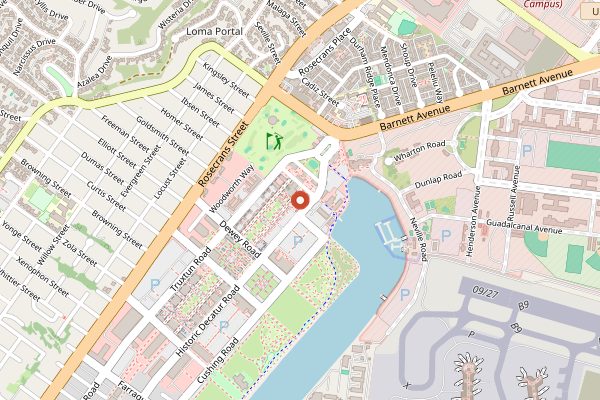 Map showing Liberty Public Market in San Diego