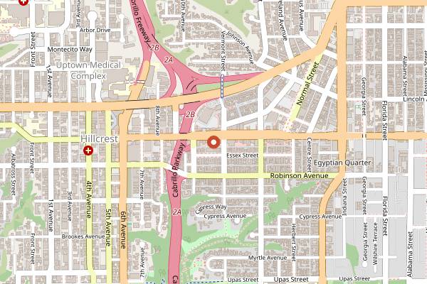 Map showing Rich's San Diego in San Diego