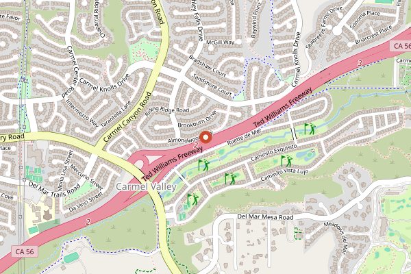 Map showing Addison in San Diego