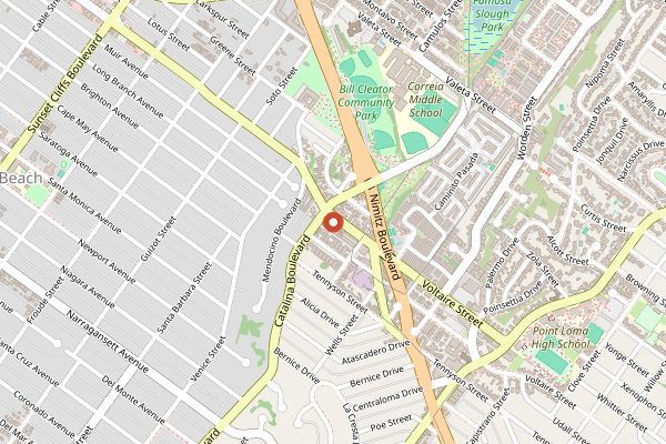Map showing Cesarina in San Diego