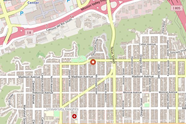 Map showing Soichi Sushi in San Diego