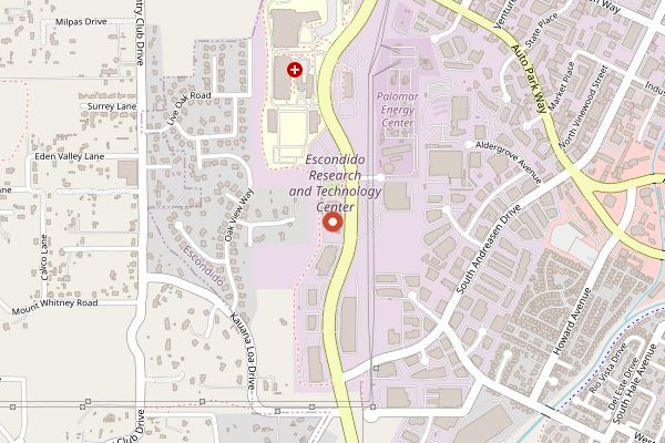 Map showing Stone Brewing World Bistro and Gardens Escondido in San Diego