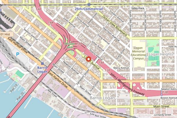 Map showing El Carrito in San Diego