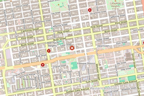 Map showing b. Patisserie in San Francisco