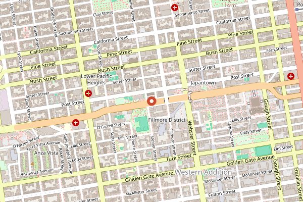 Map showing Jane the Bakery in San Francisco