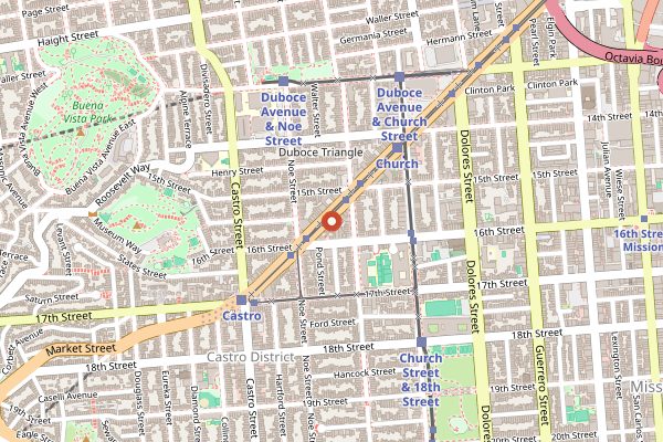 Map showing Hi Tops in San Francisco