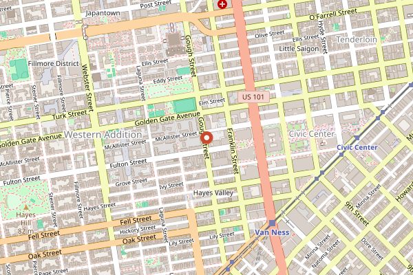 Map showing Smuggler's Cove in San Francisco