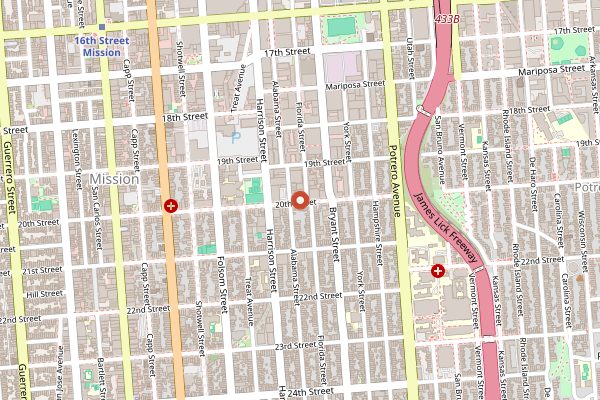 Map showing Trick Dog in San Francisco