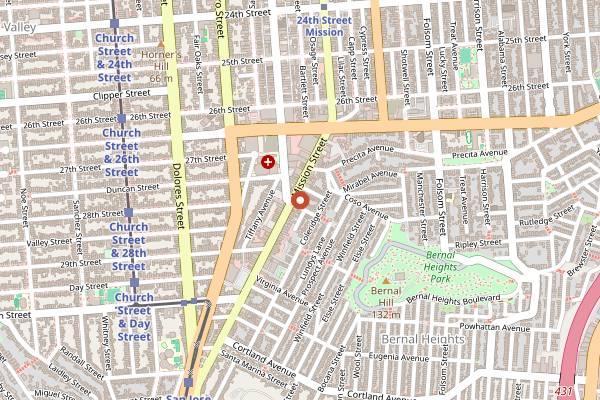 Map showing Cellarmaker House of Pizza in San Francisco