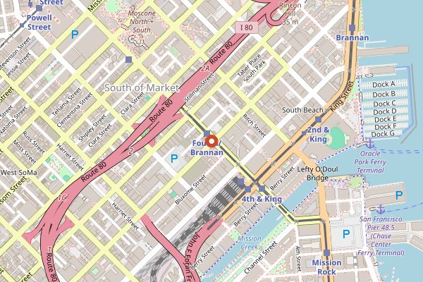 Map showing Marlowe in San Francisco