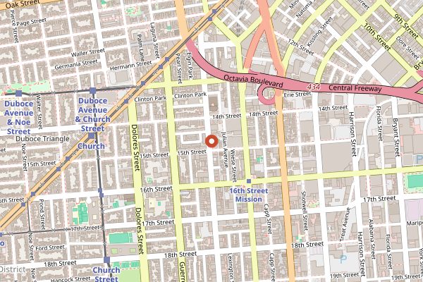 Map showing Four Barrel Coffee in San Francisco
