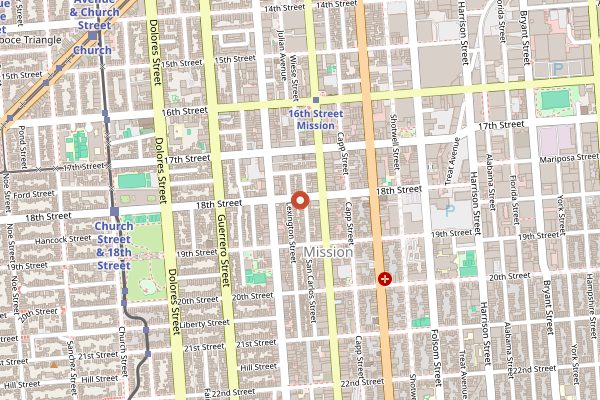 Map showing Linea Caffe in San Francisco