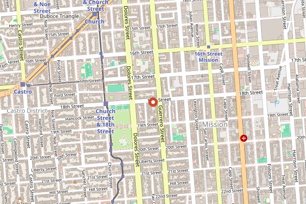 Map showing Delfina in San Francisco