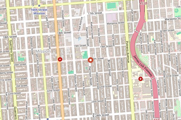 Map showing Flour + Water in San Francisco