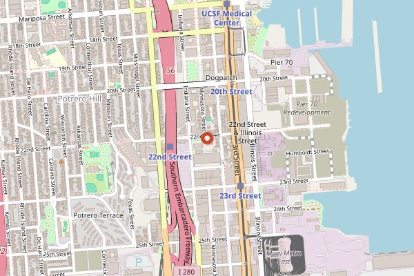Map showing Piccino in San Francisco