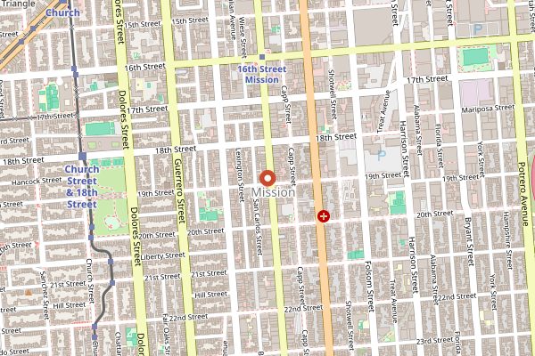 Map showing Taqueria Cancun in San Francisco
