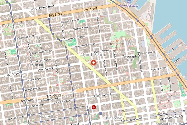 Map showing Tony's Pizza Napoletana in San Francisco