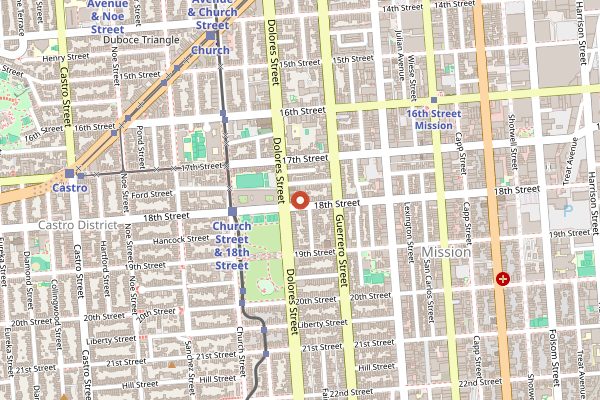 Map showing 18 Reasons in San Francisco