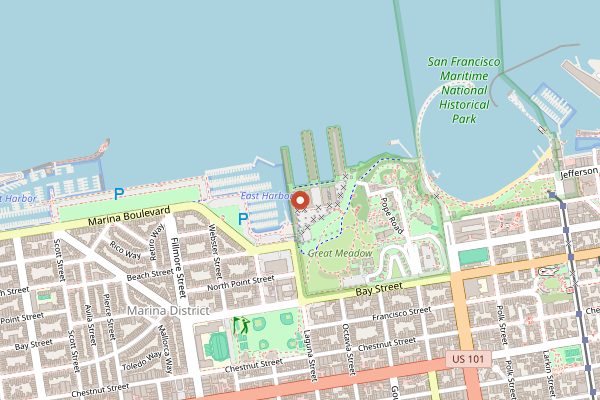 Map showing Off the Grid Friday Night Market in San Francisco
