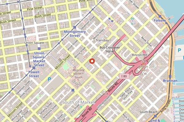 Map showing Benu in San Francisco