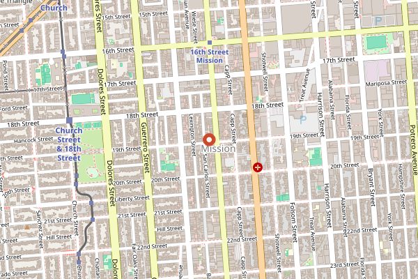 Map showing Lazy Bear in San Francisco