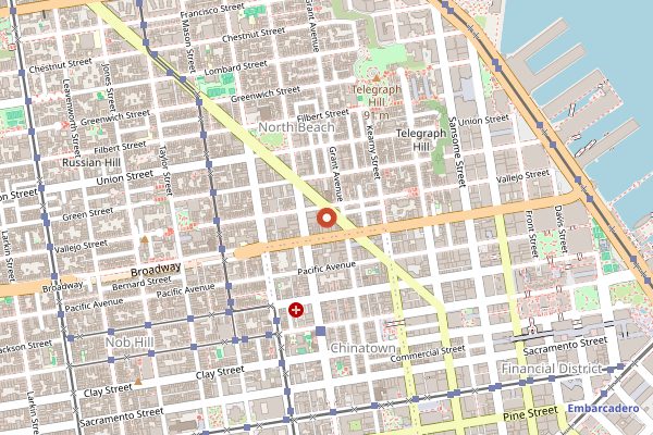 Map showing Molinari Delicatessen in San Francisco
