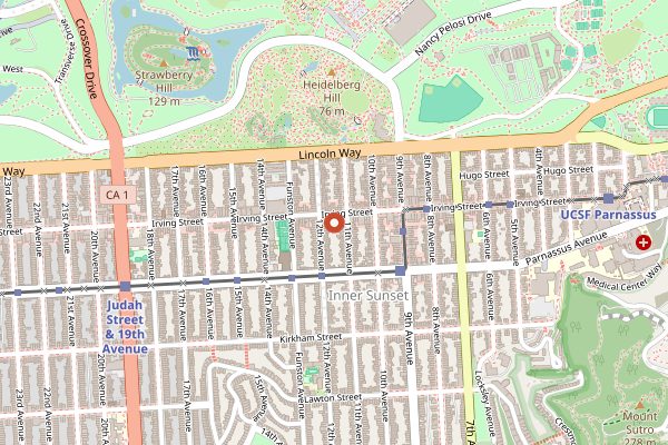 Map showing San Tung in San Francisco