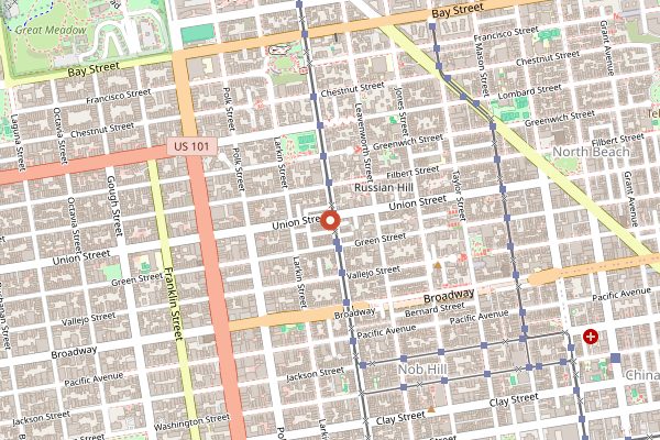 Map showing Swensen's Ice Cream in San Francisco