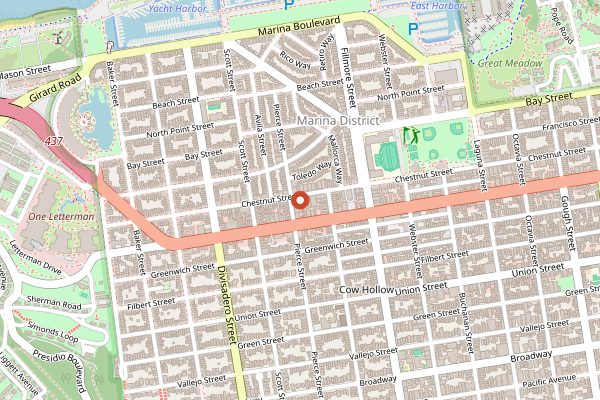 Map showing Delarosa in San Francisco