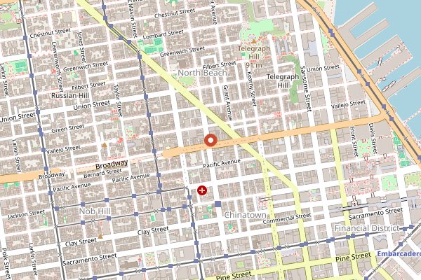 Map showing Yuet Lee Seafood in San Francisco