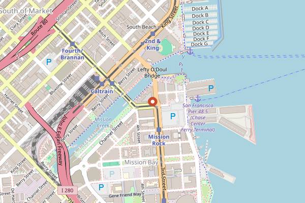 Map showing Cavana in San Francisco